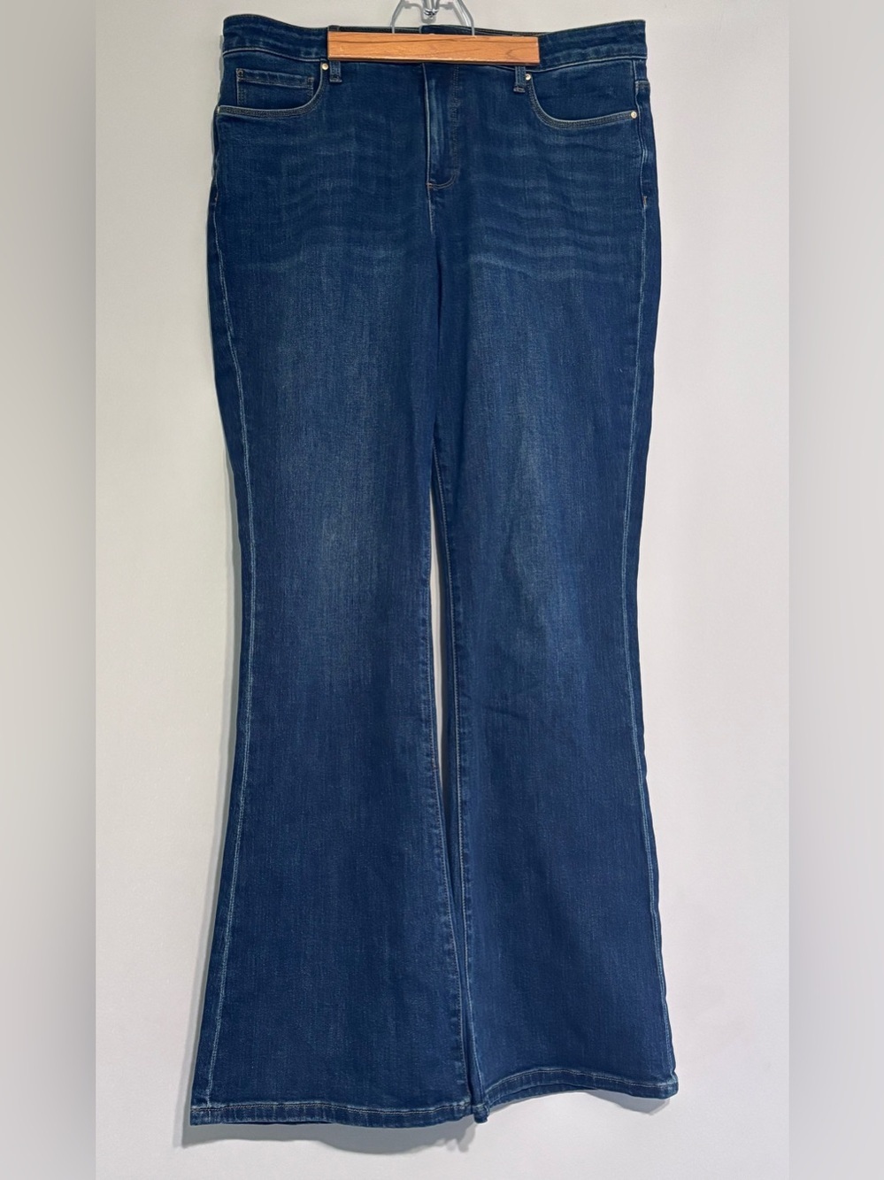 Kut From the Kloth Jeans Women Size 14 Blue Denim Ana Fab Ab Flare High‎ Flare